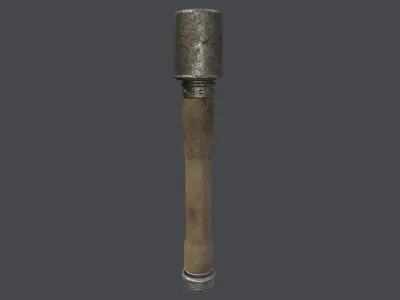 M24 Stielhandgranate Low-poly 3D model