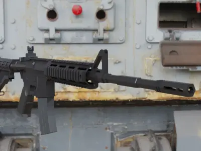 M4 Carabine Low-poly 3D model