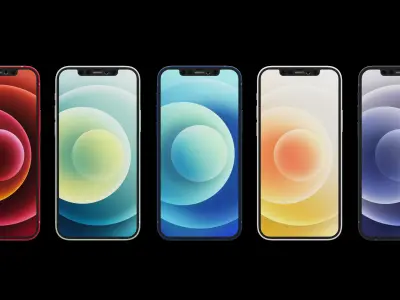 Iphone 12 Modeling  Rendering 5color 3D model