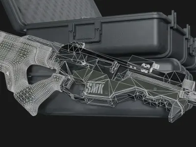 SMK2 Submachine gun Low-poly 3D model