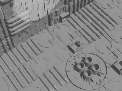 DEATH STAR TILE 1 Free 3D model