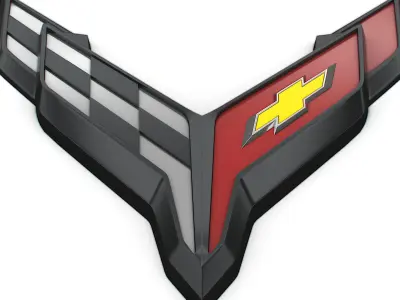 Corvette logo 3D model purchase