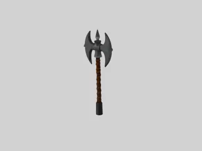 Viking Battle Axe Low-poly 3D model