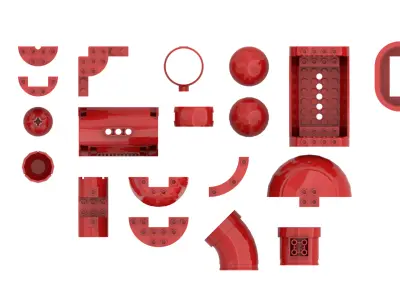TwindBricks3D - 24 Bricks Cylinder collection 3D print model