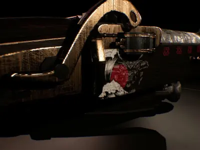 Matchlock Japanese Pistol 3D model