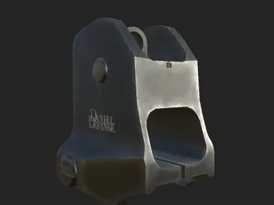 Daniel Defense Rear Fixed Iron Sight Low-poly 3D model