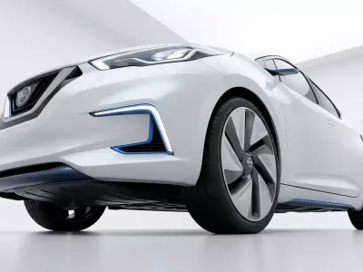 The Future of Autonomous Electric Driving Low-poly 3D model