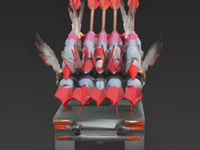 Heart-Seeker Missile Truck 3D Model Low-poly 3D model