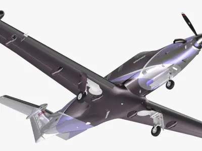 Pilatus PC-12 NGX Simple Interior 3D model