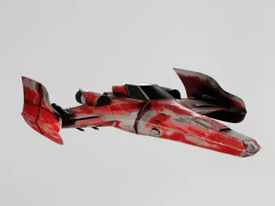Star Fighter Pack Low-poly 3D model