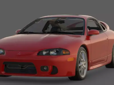 1995 Honda Integra Type R 3D Model  The FWD Perfection  3D model