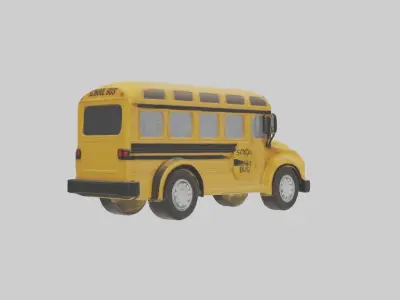 School Bus Model 1 Low-poly 3D model