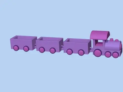 Cute train  3D print model