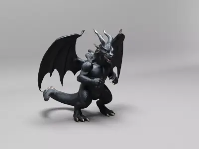 Black Sexy Dragon 3D model