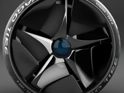 tire with design 3D model