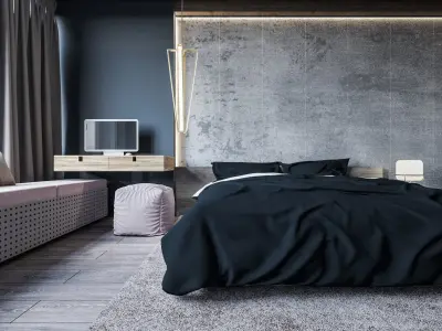 Bedroom Interior 3D model 71