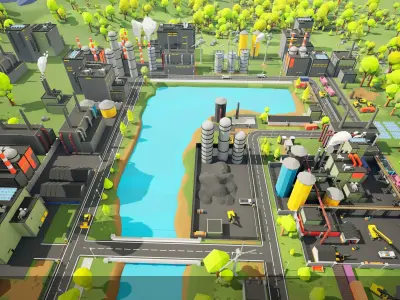 Poly Industrial Pack 01 Low-poly 3D model