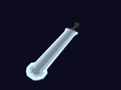 Voxel Big Sword 10 - 3D Lowpoly Weapons Low-poly 3D model