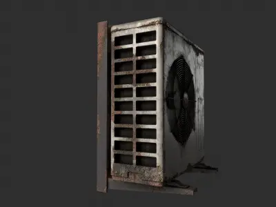 Rusty Air Conditioner Free low-poly 3D model