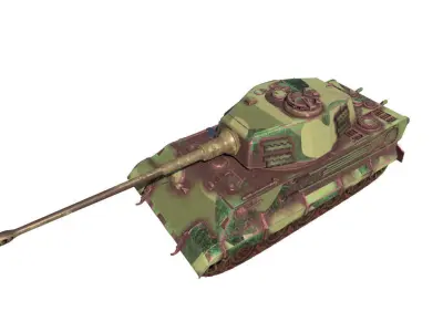Panzerkampwagen Tiger Ausf B 3D model