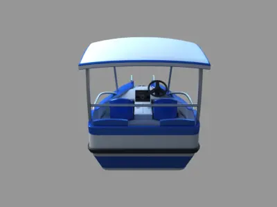 Electric Boat Low-poly 3D model