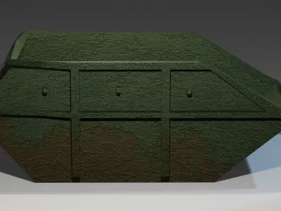Large Industrial Dumpster 3D Model - Rusty Textured - Game Ready Low-poly 3D model
