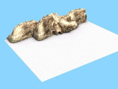Taq-e Bostan 3d model Low-poly 3D model