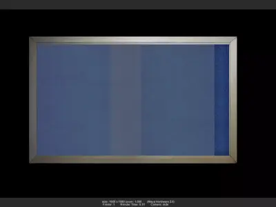 Glassboard01 square frame Low-poly 3D model