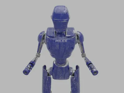 Abandoned Police Droid Free 3D model