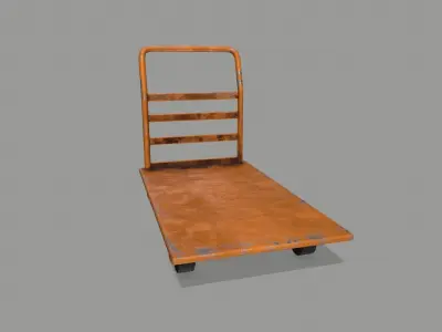 Trolley hand truck Low-poly 3D model shop