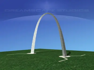 Gateway Arch  Low-poly 3D model