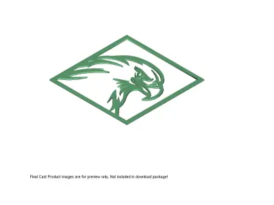 Majestic Eagle Head Wall Art Mold for Casting 3D model