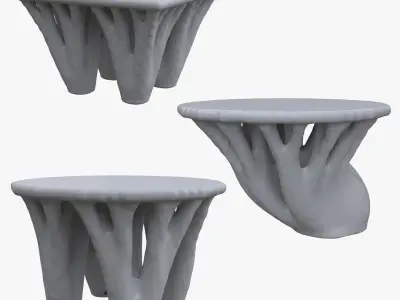 Organic Topological Tree-Like Tables 3D model