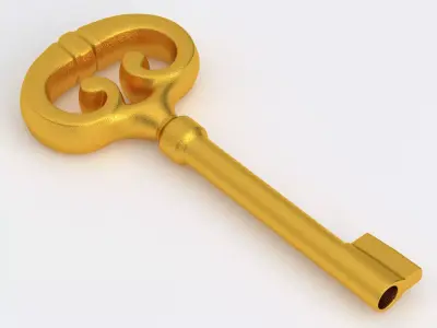 Key 01 Gold 3D model