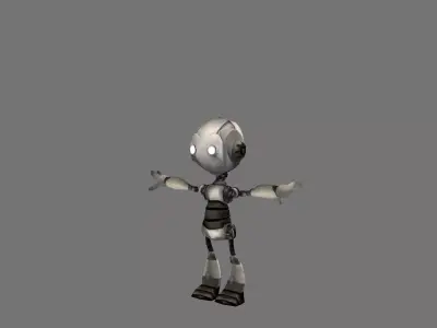 roboto made in blender Low-poly 3D model