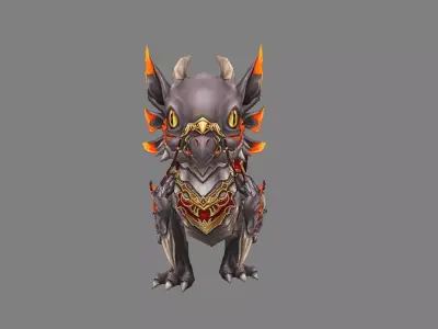 Mount - Dino Type 03 Low-poly 3D model