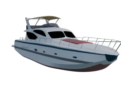 LOW POLY Yacht Low-poly 3D model by balagoniyuvraj