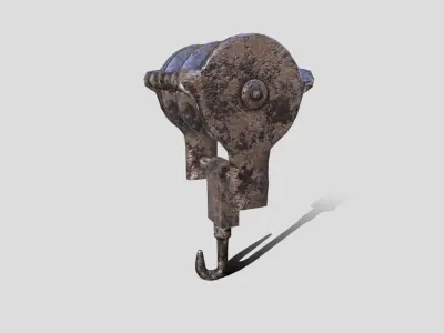 Rusty Beam Hook Prop Low-poly 3D model