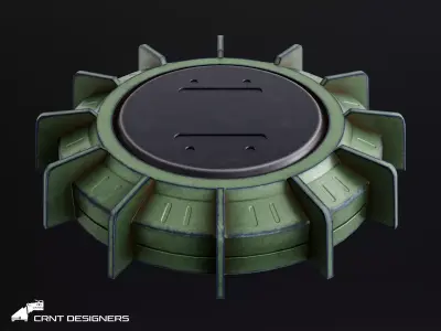 Landmine Low-poly 3D model