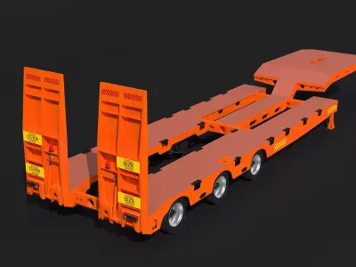 Low Loader Trailer 3D model