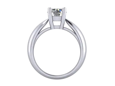 Solitaire Ring Without Side Diamonds - CC41-B 3D print model