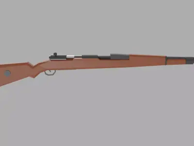 Kar98k Rifle Low Poly Free 3D model