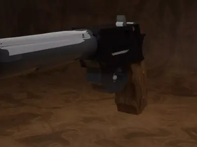 Revolver Gun 3D model 5