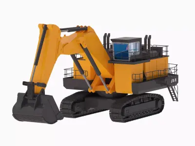 Excavator Mining 5500 Low-poly 3D model