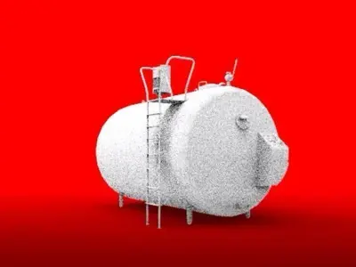 industrial milk tank 3D print model