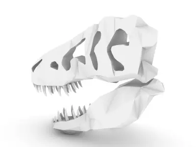 T-Rex Skull Low Poly Free 3D model