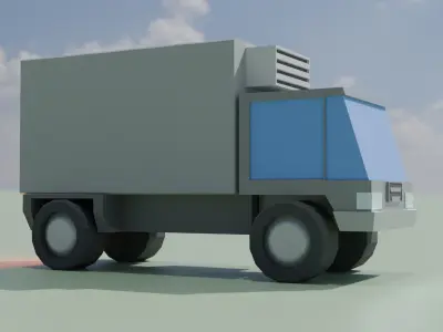Low Poly Truck Low-poly 3D model