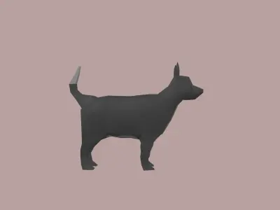 Dog Cartoon Low-poly 3D model