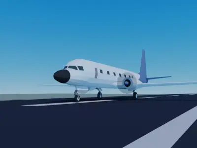 free lowpoly fictional plane model Free low-poly 3D model
