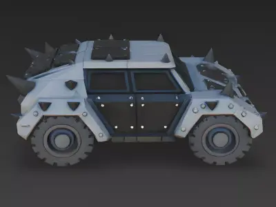 Urban Stealth Armored SUV 3D Model Low-poly 3D model